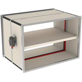 Rectangular fire damper CU2L with tunnel casing extension from Rf-Technologies