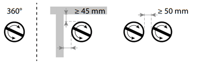 minimal distances SC+ butterfly valves Rf-t 